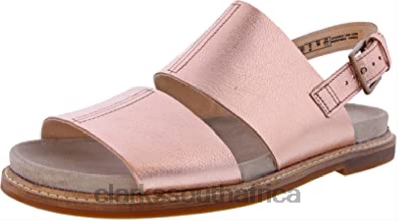 Women's Corsio Slide Sandal Rose Gold Leather Clarks Rose Gold Leather 840402943 Women Clarks Rose Gold Leather
