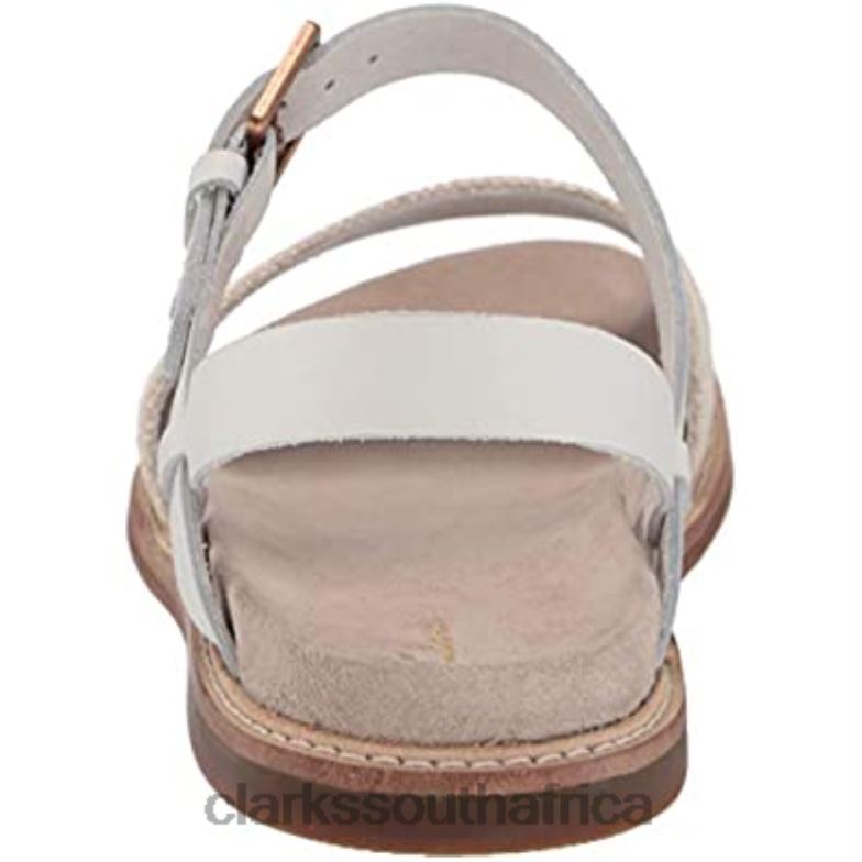 Women's Corsio Strap Flat Sandal Clarks Natural Canvas 840402255 Women Clarks Natural Canvas