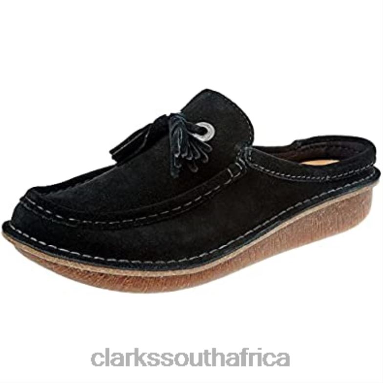 Women's Fun Ny Clog Slide Sandal Clarks Black Sde 840402591 Women Clarks Black Sde