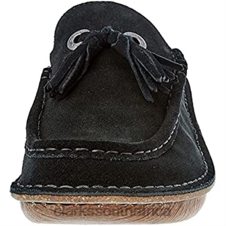 Women's Fun Ny Clog Slide Sandal Clarks Black Sde 840402591 Women Clarks Black Sde
