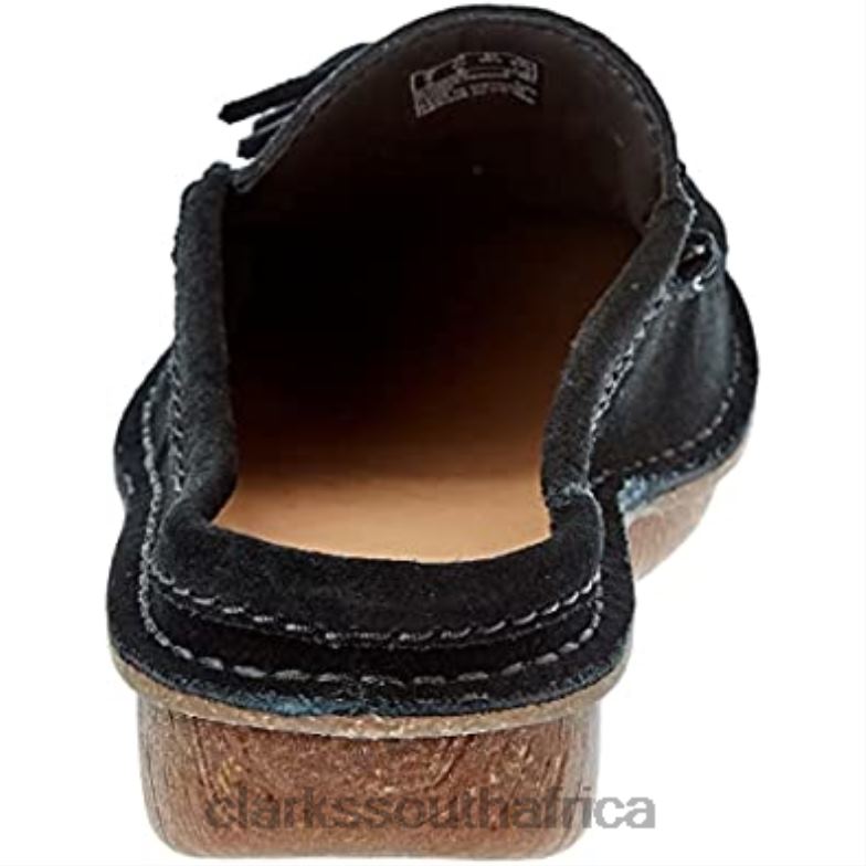 Women's Fun Ny Clog Slide Sandal Clarks Black Sde 840402591 Women Clarks Black Sde