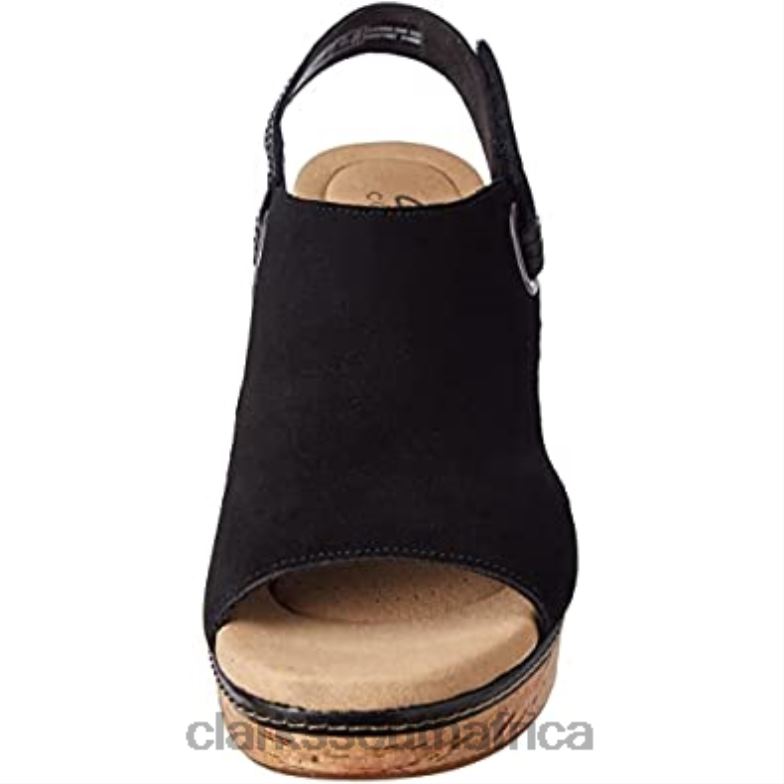Women's Giselle Sea Sandal Black Sde Clarks 840402350 Women Clarks Black Sde