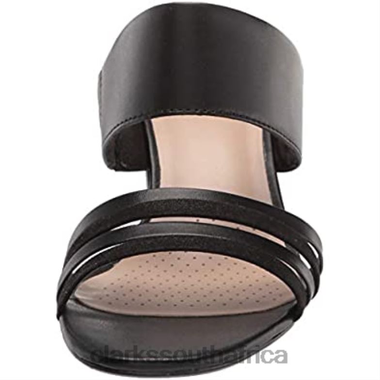 Women's Jocelynne Andi Heeled Sandal Black Leather Combi Clarks 840401830 Women Clarks