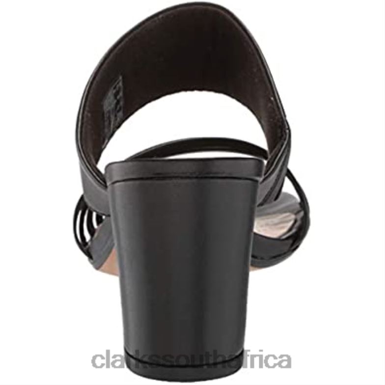 Women's Jocelynne Andi Heeled Sandal Black Leather Combi Clarks 840401830 Women Clarks