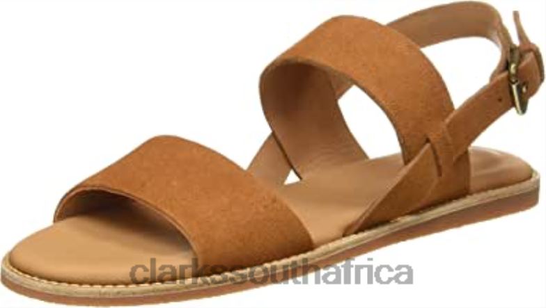 Women's Karsea Strap Sandal Clarks Tan Leather 840401511 Women Clarks Tan Leather