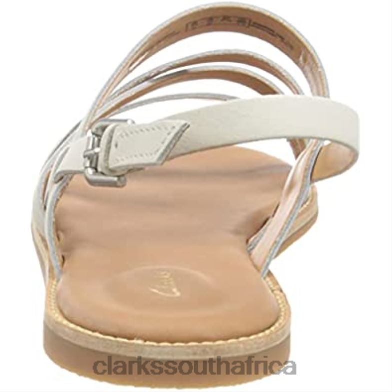 Women's Karsea Sun Sandal White Leather Clarks 84040806 Women Clarks White Leather