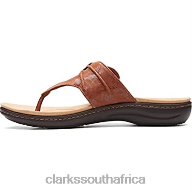 Women's Laurieann Rae Flat Sandal Clarks Tan 840402719 Women Clarks