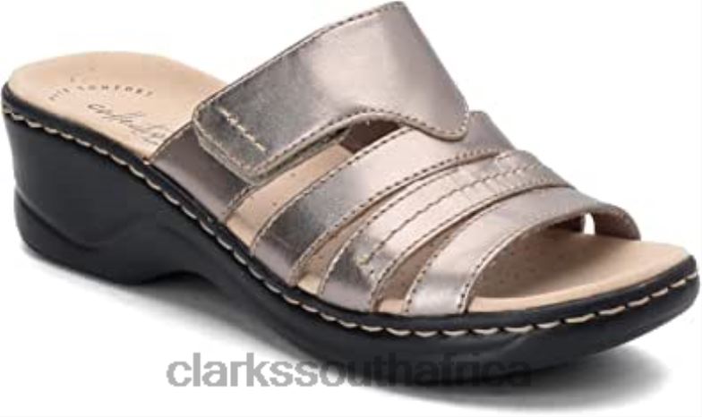 Women's Lexi Sabrina Sandal Clarks Pewter 84040407 Women Clarks Pewter