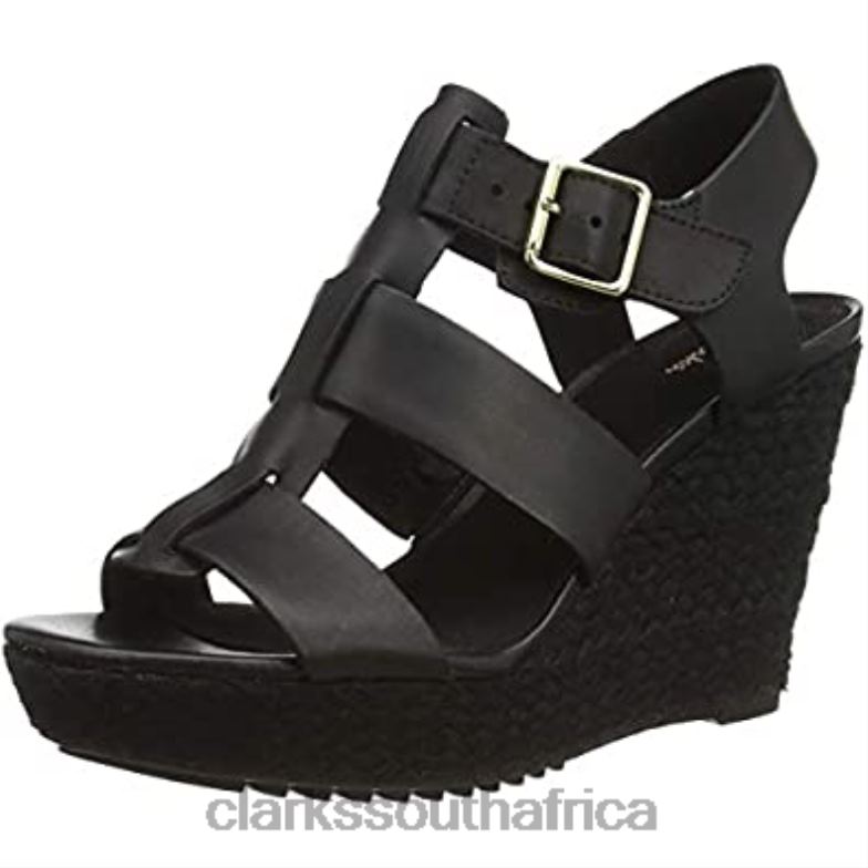 Women's Maritsa95 Glad Sling Back Sandals Black Clarks 84040782 Women Clarks Black Leather Black Leather