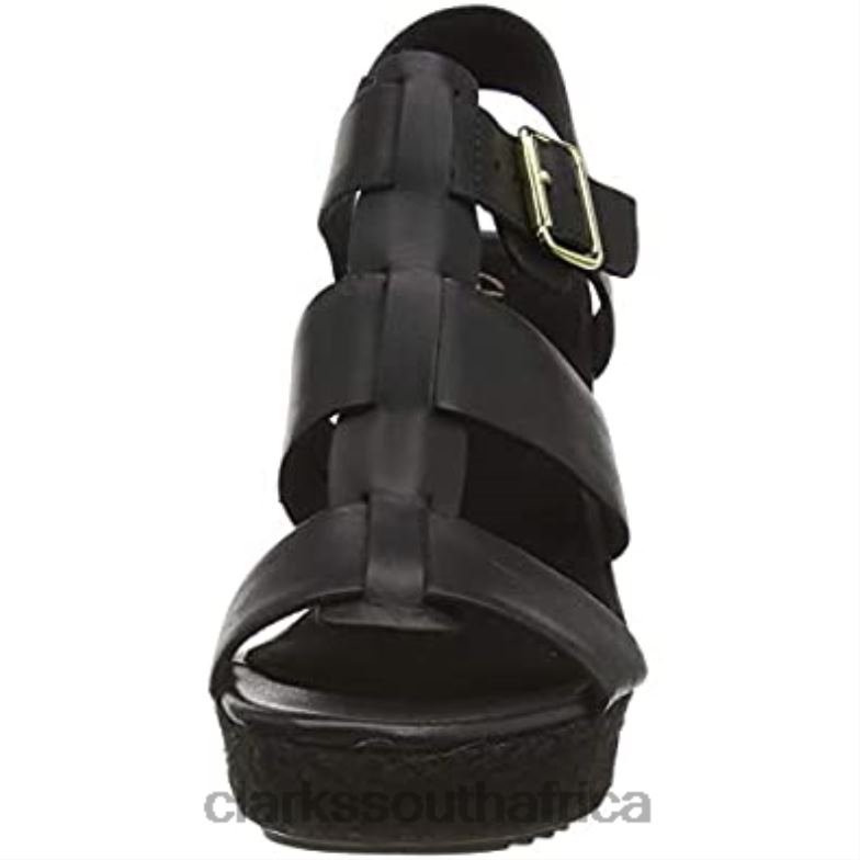 Women's Maritsa95 Glad Sling Back Sandals Black Clarks 84040782 Women Clarks Black Leather Black Leather