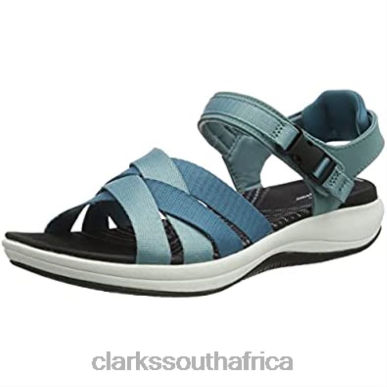 Women's Mira Tide Sandal Teal Combi Clarks 840401334 Women Clarks Teal Combi