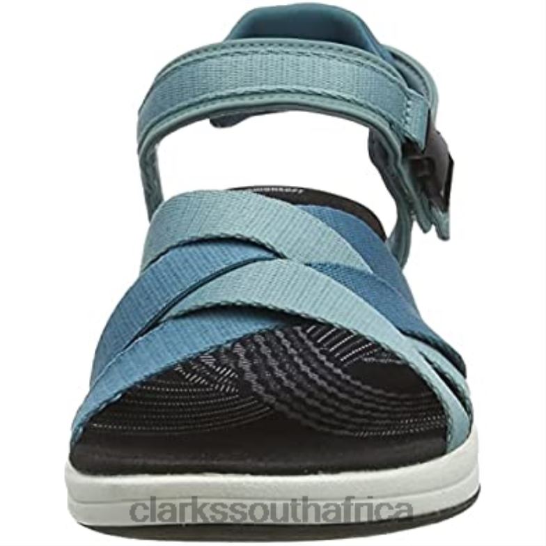 Women's Mira Tide Sandal Teal Combi Clarks 840401334 Women Clarks Teal Combi