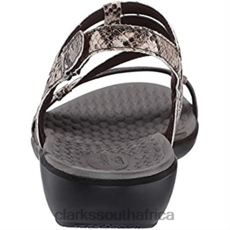 Women's Sonar Pioneer Sandal Clarks Taupe Snake Synthetic Combi 840401399 Women Clarks