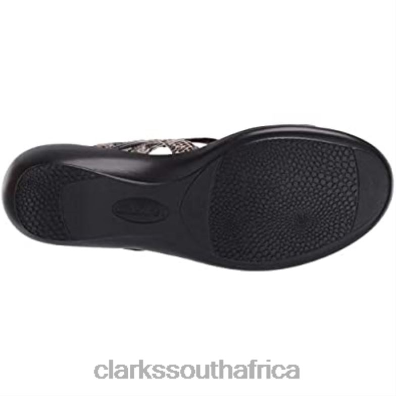 Women's Sonar Pioneer Sandal Clarks Taupe Snake Synthetic Combi 840401399 Women Clarks