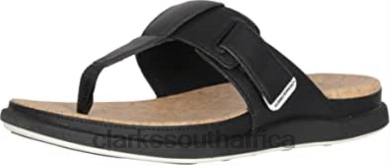Women's Step June Reef Sandal Clarks Black Synthetic 84040367 Women Clarks Black Synthetic