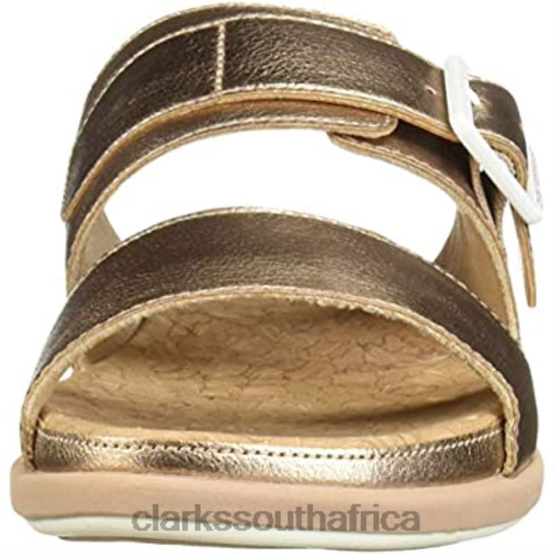 Women's Step June Tide Sandal Clarks Rose Gold Synthetic 840401421 Women Clarks Rose Gold Synthetic