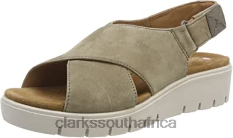 Women's Un Karely Hail Sling Back Sandals Green Sage Nubuck Clarks 840402374 Women Clarks Green Sage Nubuck