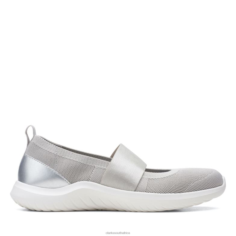 Nova Sol Clarks Light Grey Knit 840403253 Women Clarks Light Grey Knit