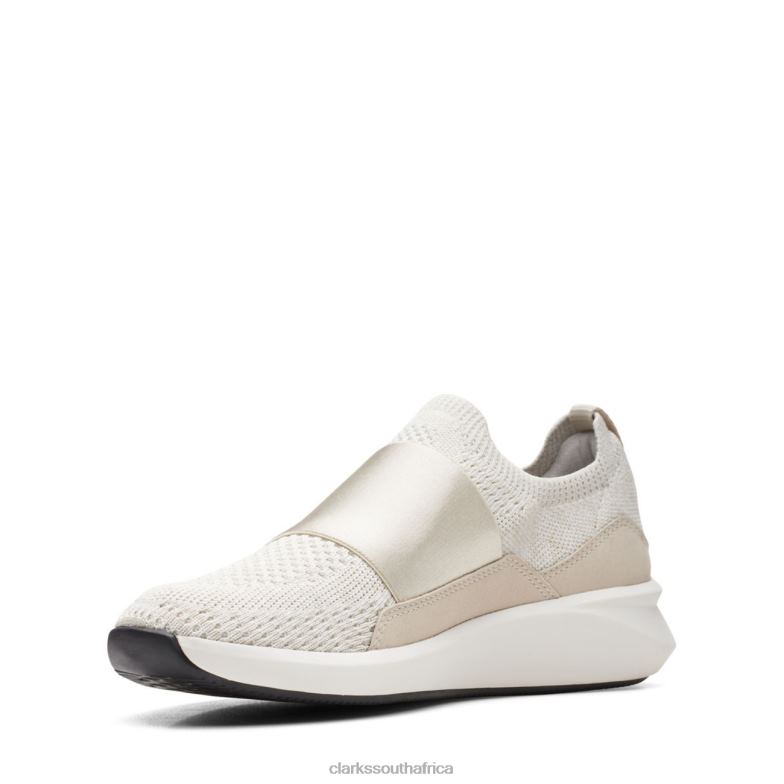 Un Rio Knit White Knit Clarks 840403230 Women Clarks White Knit
