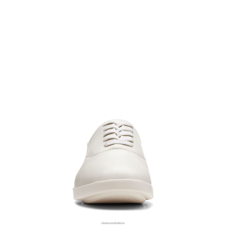 Ace Lite Tie White Leather Clarks 840402998 Women Clarks White Leather