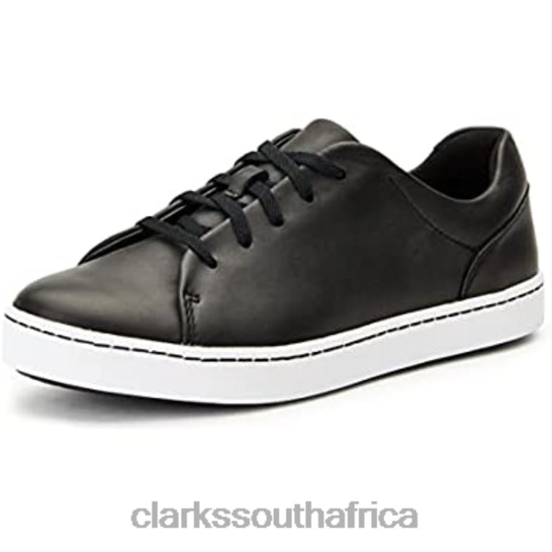 Black Leather Women's Pawley Springs Sneaker Clarks 840401844 Women Clarks Black Leather