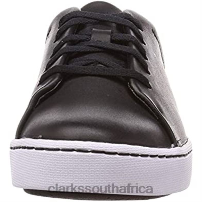 Black Leather Women's Pawley Springs Sneaker Clarks 840401844 Women Clarks Black Leather