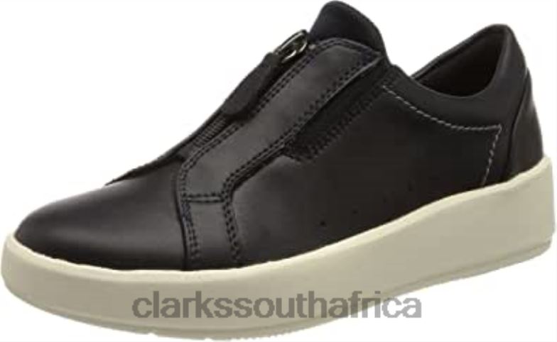 Clarks Navy Leather Women's Layton Rae Sneaker 84040537 Women Clarks Navy Leather