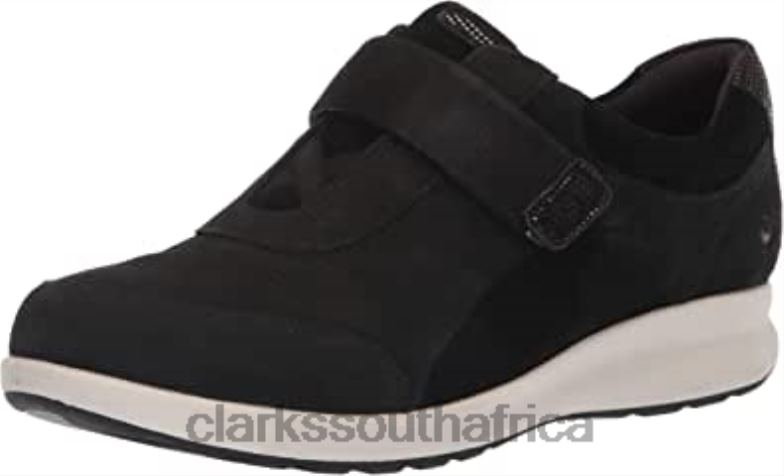 Clarks Women's Un Adorn Lo Low-Top Sneakers Black Nubuck Suede Combination 84040378 Women Clarks Black Nubuck Suede Combination