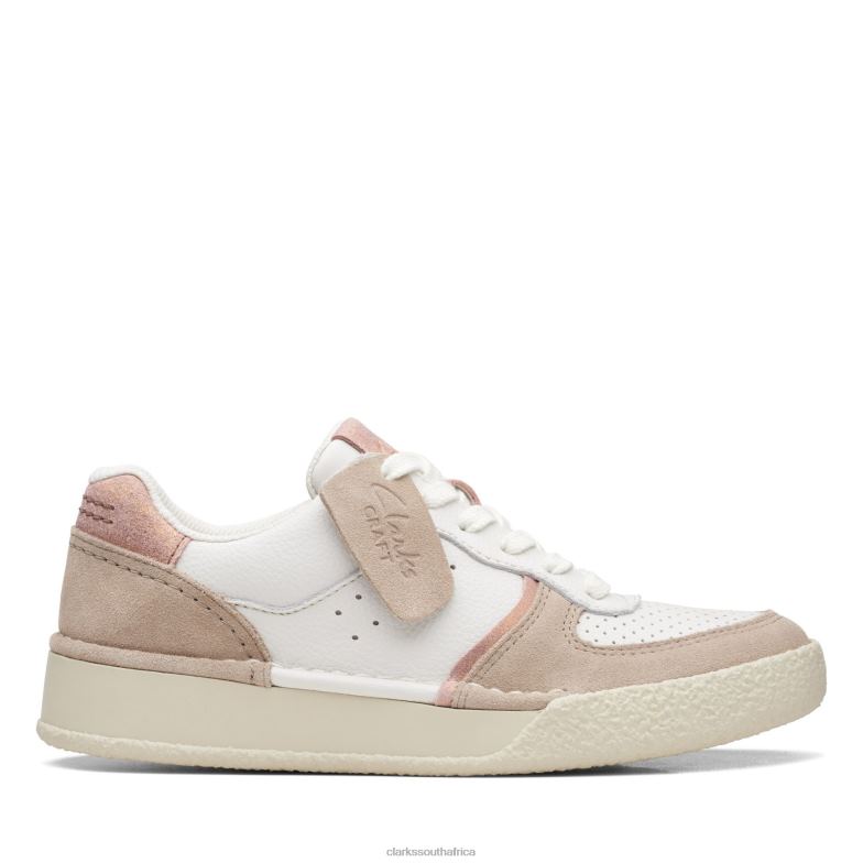 Craft Cup Court Sand Combi Clarks 840403102 Women Clarks Sand Combi