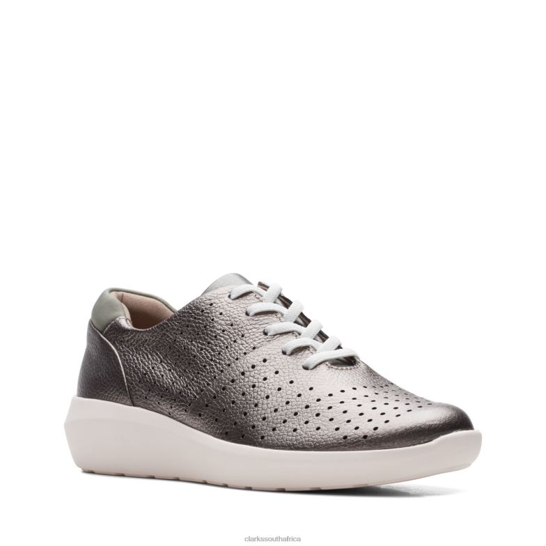 Kayleigh Aster Pewter Leather Clarks 840403262 Women Clarks Pewter Leather