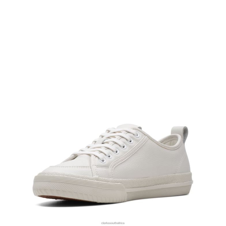 White Leather Clarks Roxby Lace 840403163 Women Clarks White Leather