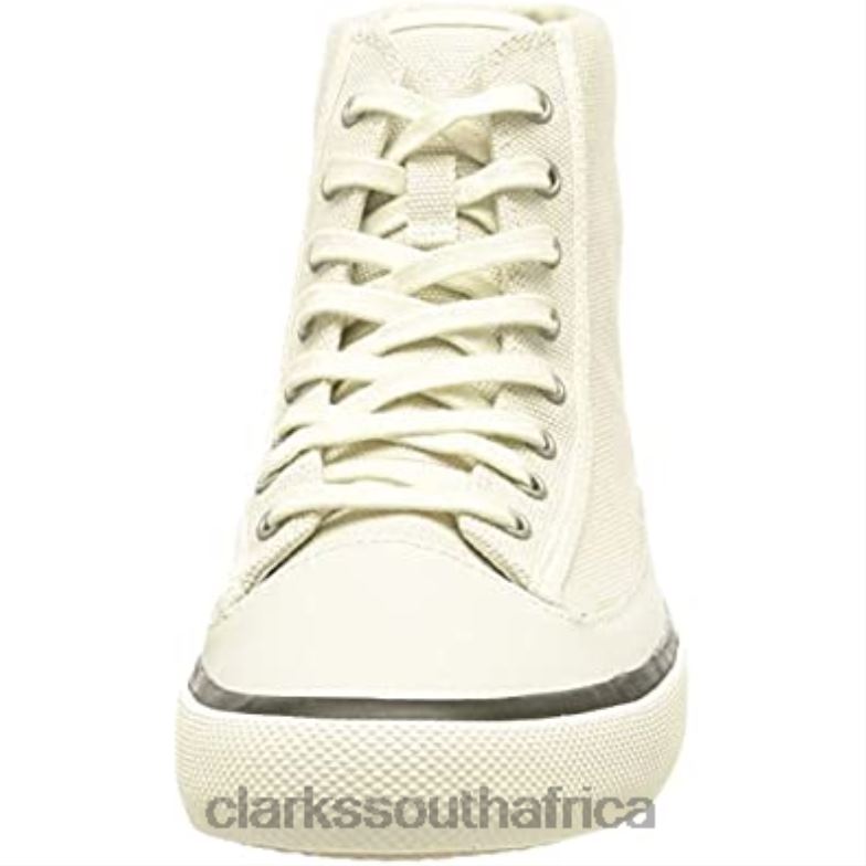 Women's Aceley Hi Sneaker White Canvas Clarks 840401606 Women Clarks White Canvas