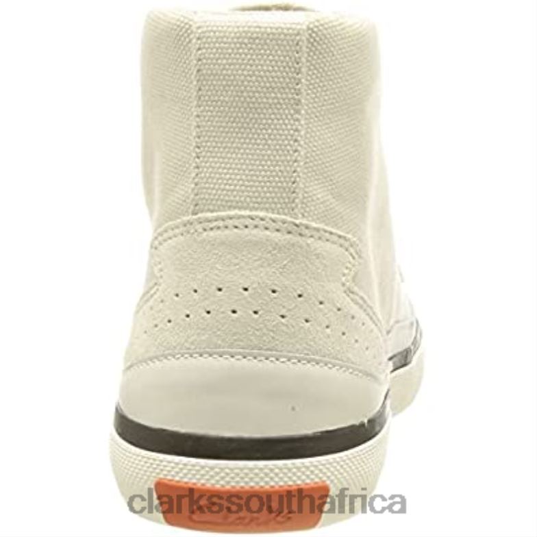 Women's Aceley Hi Sneaker White Canvas Clarks 840401606 Women Clarks White Canvas