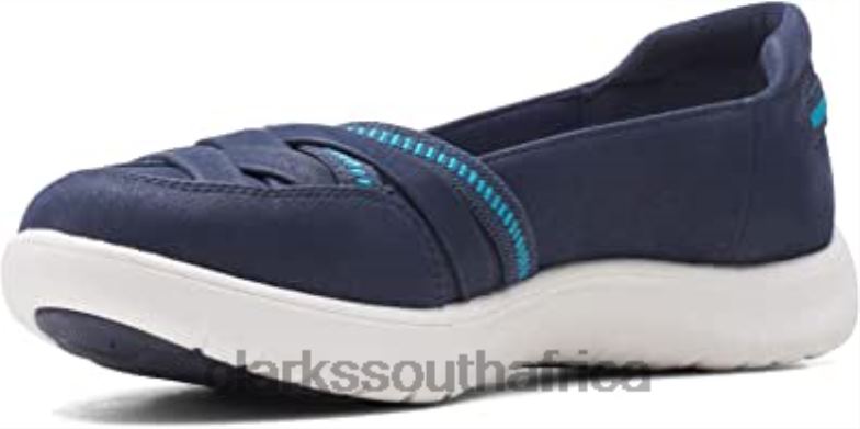 Women's Adella Poppy Sneaker Clarks Navy 840401021 Women Clarks Navy