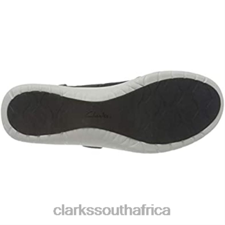 Women's Adella West Sneaker Black Textile Clarks 840402230 Women Clarks Black Textile