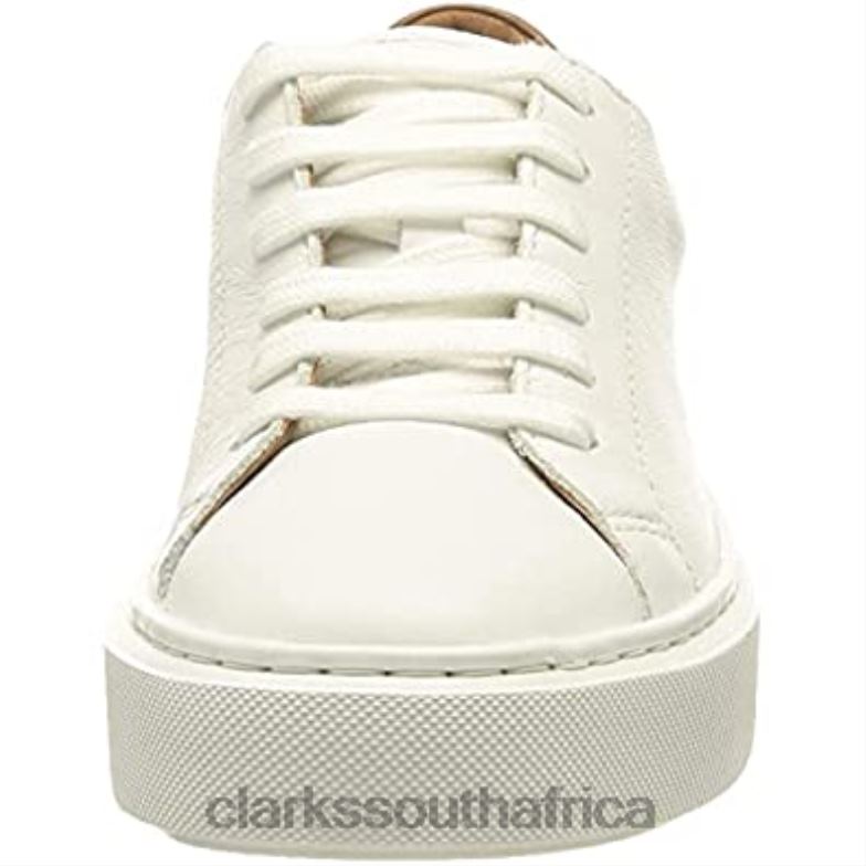 Women's Hero Lite Lace Sneaker Clarks White Leather 840402741 Women Clarks White Leather