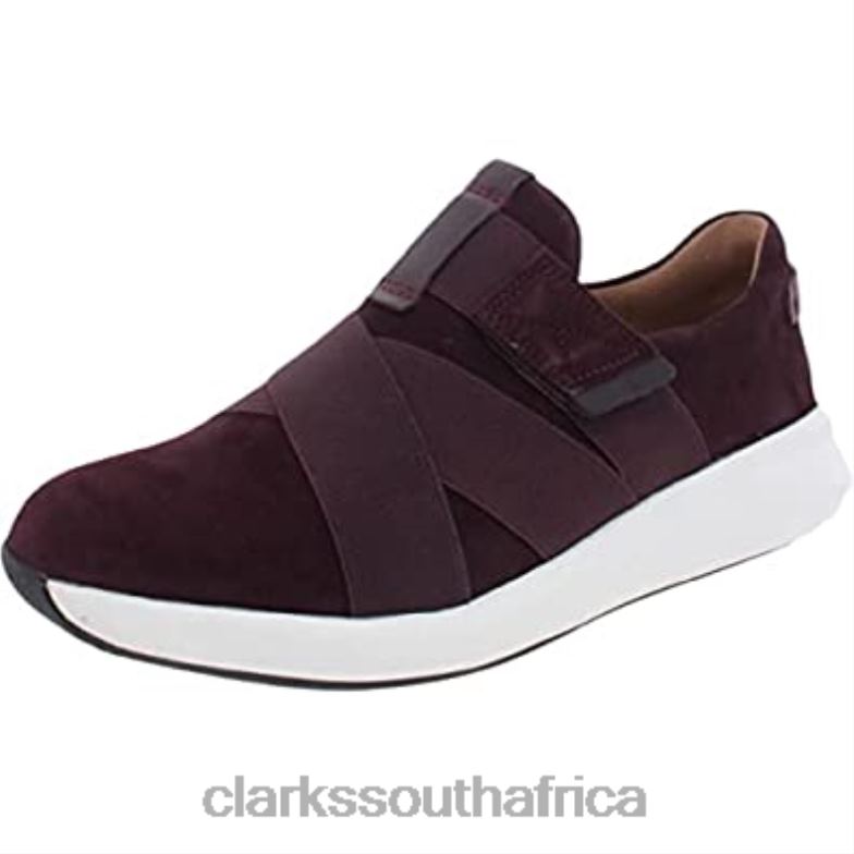 Women's Low-Top Sneakers Clarks Burgundy Suede 8404087 Women Clarks Burgundy Suede