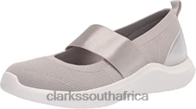 Women's Nova Sol Sneaker Clarks Light Grey Knit 840401501 Women Clarks Light Grey Knit