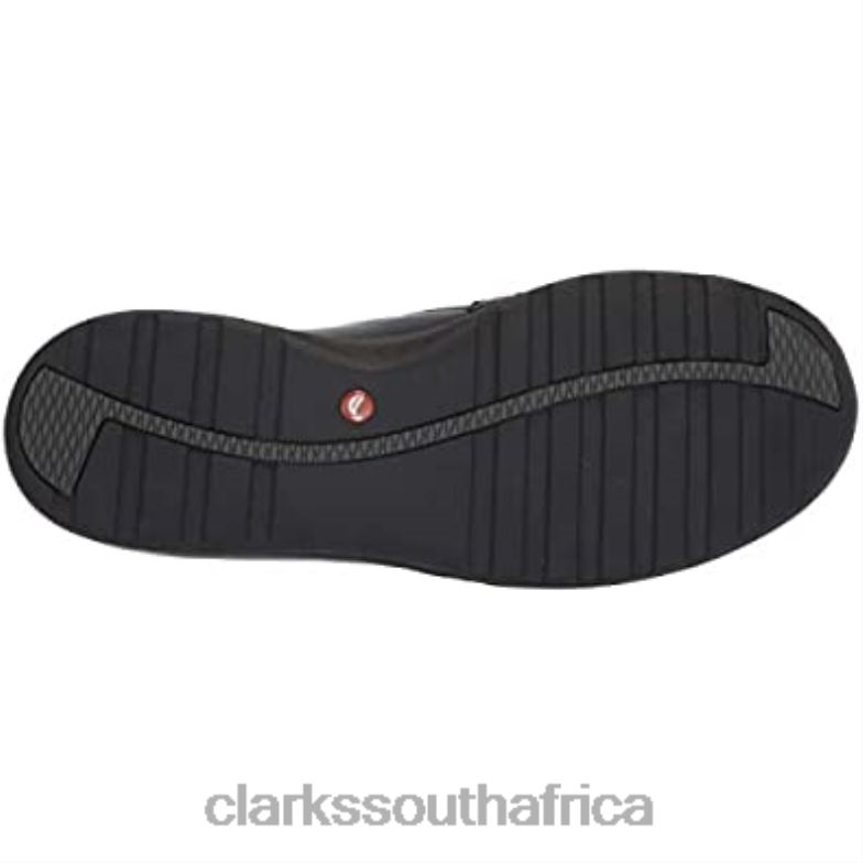 Women's Un Adorn Zip Sneaker Clarks Black Leather Suede Combi 84040327 Women Clarks Black Leather Suede Combi