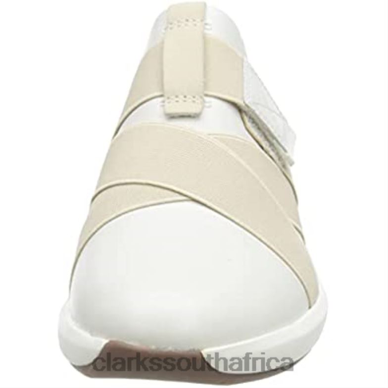 Women's Un Rio Strap Sneakers Clarks White Leather 84040589 Women Clarks White Leather