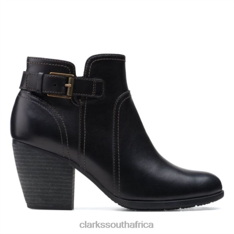 Black Leather Clarks Bergen Vibe Black Leather 840406432 Women Clarks Black Leather