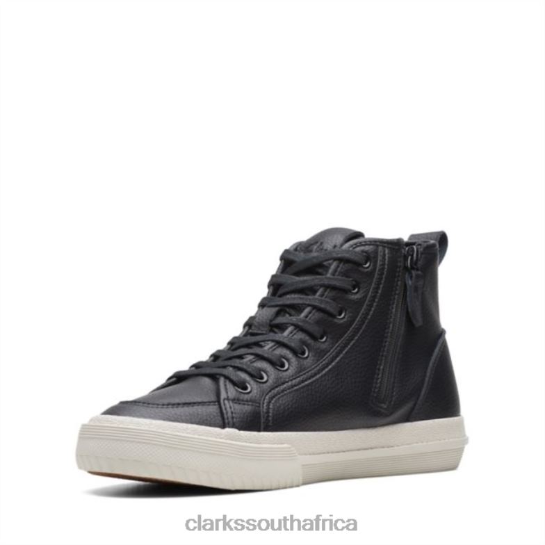 Black Leather Clarks Roxby Hi Black Leather 840405328 Women Clarks Black Leather