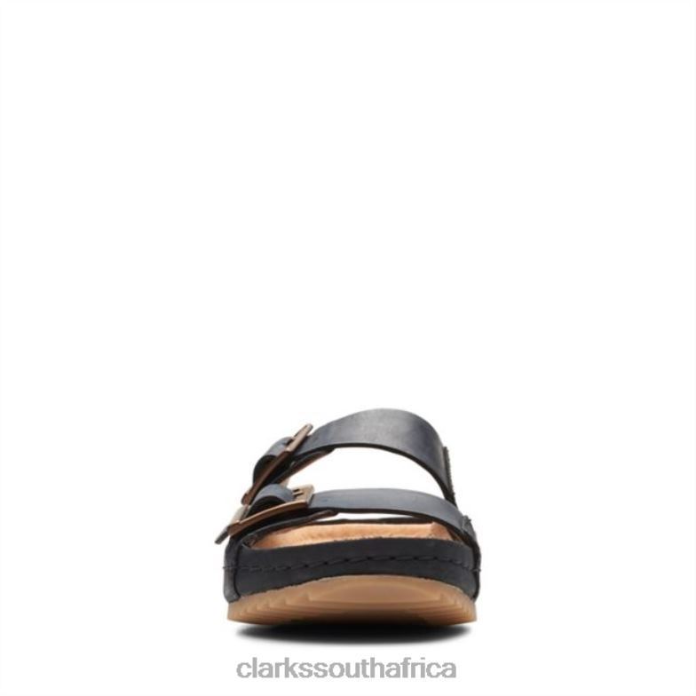 Brookleigh Sun Black Leather Clarks Black Leather 840405215 Women Clarks Black Leather