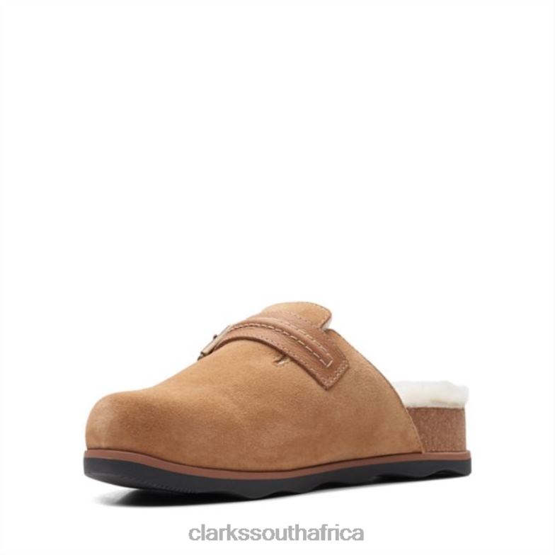 Brynn Slide Tan Suede Clarks Tan Suede 840406327 Women Clarks Tan Suede