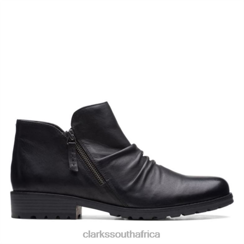 Clarks Black Leather Clarkwell Zip Black Leather 840406025 Women Clarks Black Leather