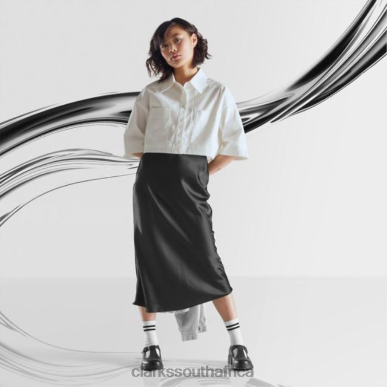 Clarks Black Leather Teala Bar Black Leather 840405121 Women Clarks Black Leather