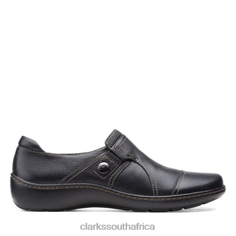 Cora Poppy Black Tumbled Clarks Black Tumbled 840406303 Women Clarks Black Tumbled