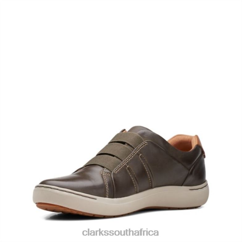Dark Olive Leather Nalle Ease Dark Olive Leather Clarks 840406028 Women Clarks Dark Olive Leather