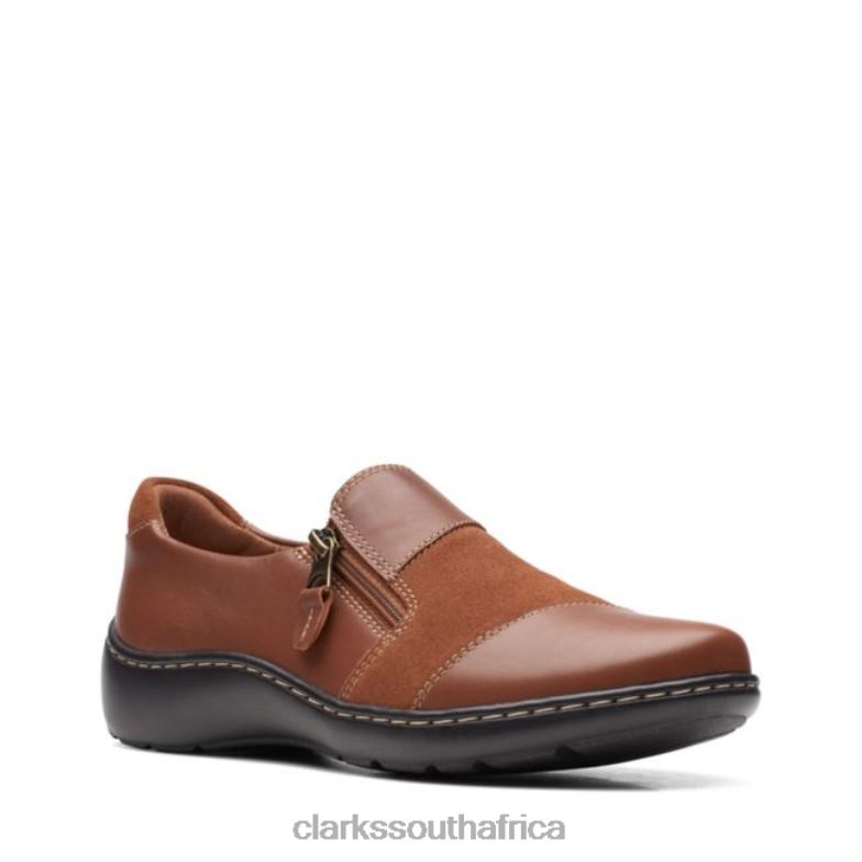 Dark Tan Combination Cora Harbor Dark Tan Combination Clarks 840406252 Women Clarks Dark Tan Combination