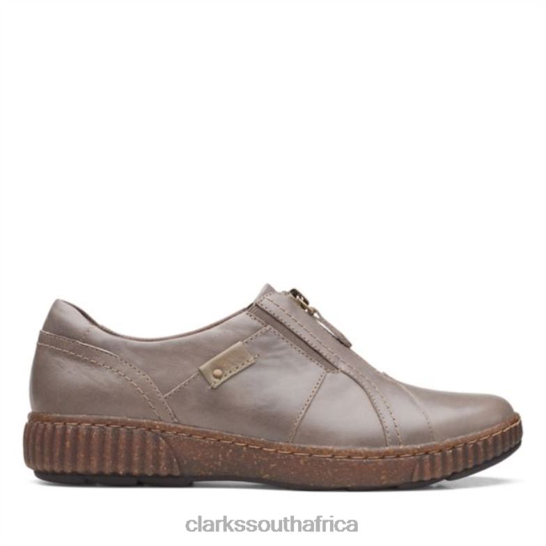Darktaupe Leather Magnolia Zip Darktaupe Leather Clarks 840406124 Women Clarks Darktaupe Leather
